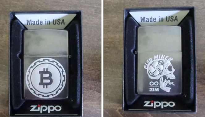 Pleb Miner Bitcoin Classic Zippo - Black Ice